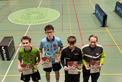 Ondřej Kosina první, Radim Gazárek druhý a Tomáš Matuška třetí na RPJ v Hostinném.