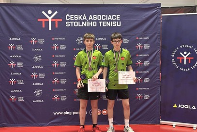 Ondřej Kosina a Tomáš Matuška třetí na MČR U15 ve čtyřhře!!!