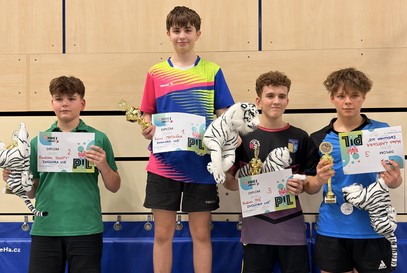 Tomáš Matuška vítězem BTM ČR kadetů ve dvouhře i čtyřhře v Jablonci nad Nisou!!!